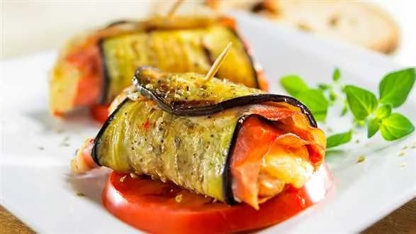 Roladki z bakłażana