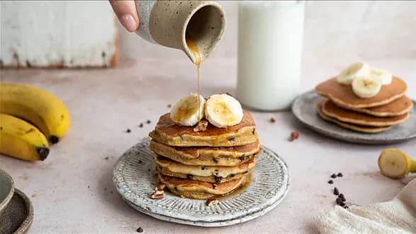 Placuszki bananowe z czekoladą