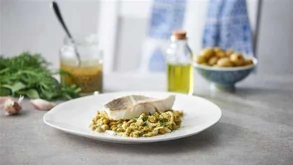 Pyszny duet dorsza z groszkiem