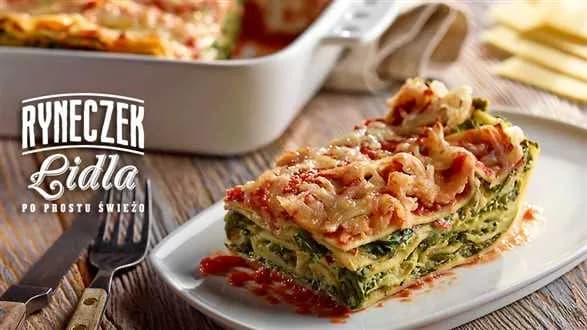 Lasagne ze szpinakiem i pomidorami