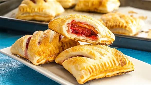 Ciasto francuskie z truskawkami