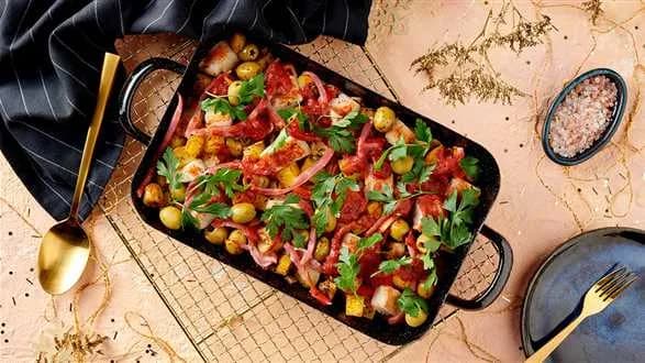 Zapiekanka ziemniaczana z dorszem