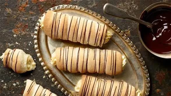 Rurki z kremem z ciasta francuskiego